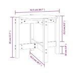 Table basse Blanc Ø 52,5x45 cm Bois massif de pin – Image 6