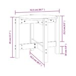 Table basse Marron miel Ø 52,5x45 cm Bois massif de pin – Image 6