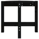 Table basse Noir Ø 52,5x45 cm Bois massif de pin – Image 4