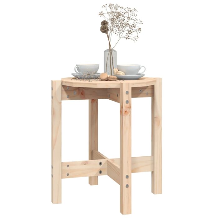 Table basse Ø 42,5x45 cm Bois massif de pin – Image 2