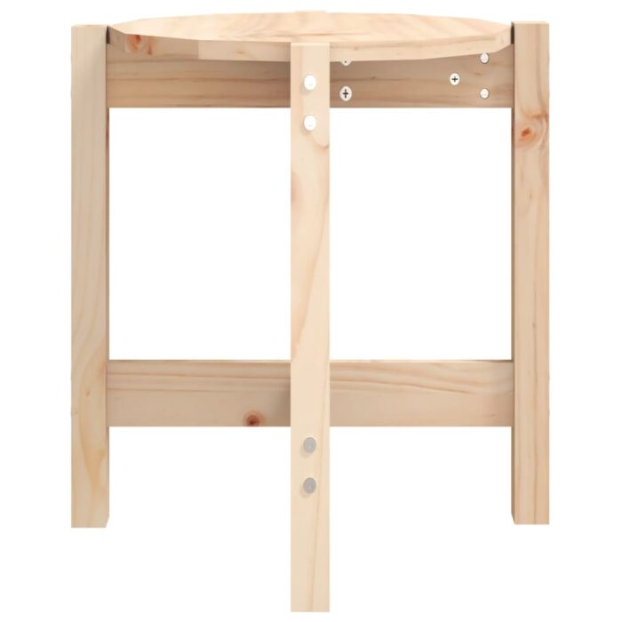 Table basse Ø 42,5x45 cm Bois massif de pin – Image 4