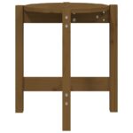 Table basse Marron miel Ø 42,5x45 cm Bois massif de pin – Image 4