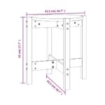 Table basse Noir Ø 42,5x45 cm Bois massif de pin – Image 6