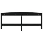 Table basse Noir 118x63x45 cm Bois massif de pin – Image 3