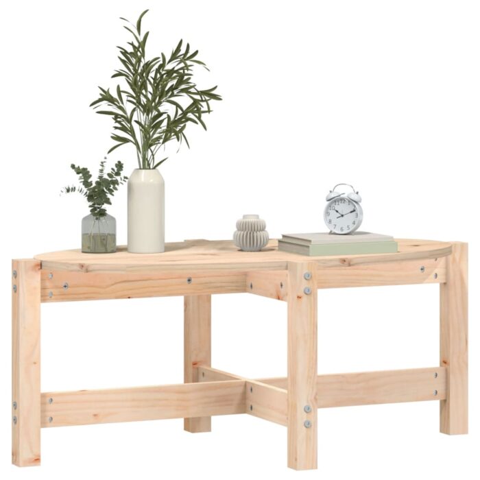 Table basse 87x48x35 cm Bois massif de pin – Image 2