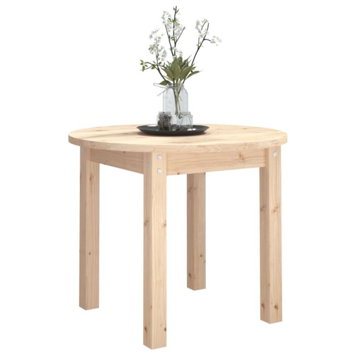 Table basse Ø 55x45 cm Bois massif de pin – Image 2