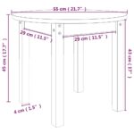 Table basse Ø 55x45 cm Bois massif de pin – Image 6
