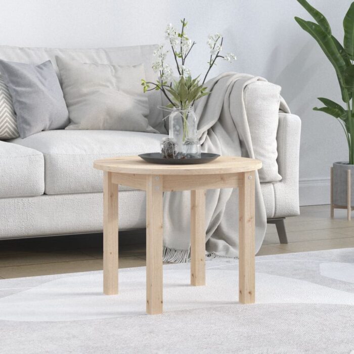 Table basse Ø 55x45 cm Bois massif de pin – Image 1