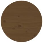 Table basse Marron miel Ø 45x40 cm Bois massif de pin – Image 4