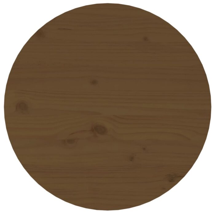 Table basse Marron miel Ø 45x40 cm Bois massif de pin – Image 4