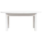 Table basse Blanc 80x40x35 cm Bois massif de pin – Image 3
