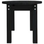 Table basse Noir 80x40x35 cm Bois massif de pin – Image 5