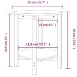 Table basse Ø 55x60 cm Bois massif de pin – Image 6
