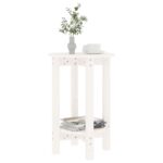 Table basse Blanc Ø 40x60 cm Bois massif de pin – Image 2