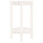 Table basse Blanc Ø 40x60 cm Bois massif de pin – Image 3