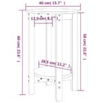 Table basse Blanc Ø 40x60 cm Bois massif de pin – Image 6