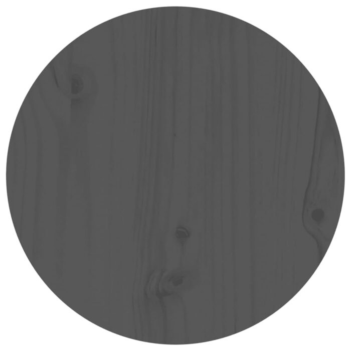 Table basse Gris Ø 40x60 cm Bois massif de pin – Image 4