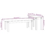 Ensemble de tables basses 2 pcs Gris Bois massif de pin – Image 8
