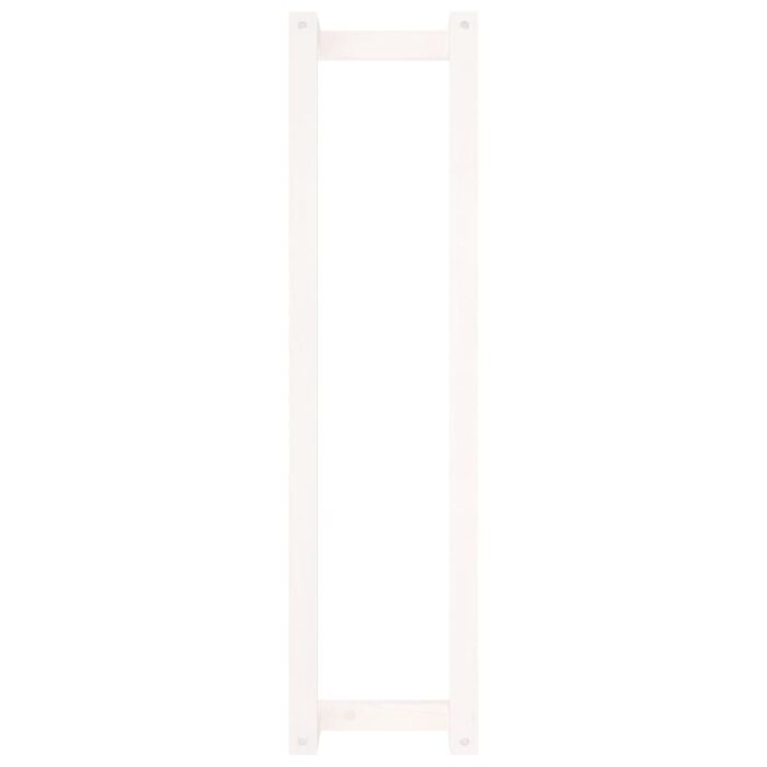 Porte-serviette Blanc 23x18x90 cm Bois de pin massif – Image 3