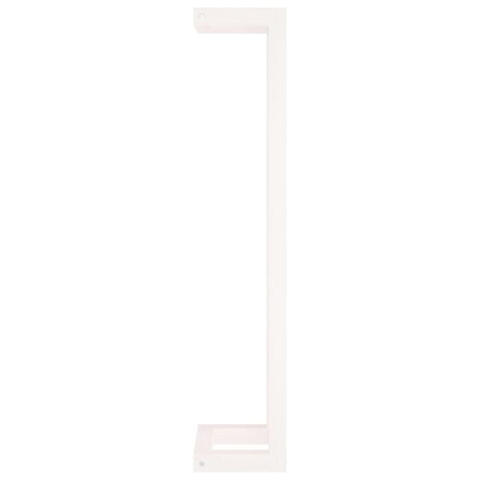 Porte-serviette Blanc 23x18x90 cm Bois de pin massif – Image 4
