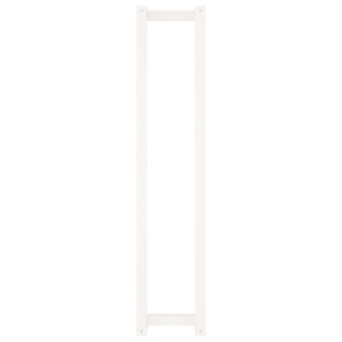 Porte-serviette Blanc 23x18x110 cm Bois de pin massif – Image 3