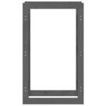 Support pour bois de chauffage Gris 60x25x100 cm Bois de pin – Image 3