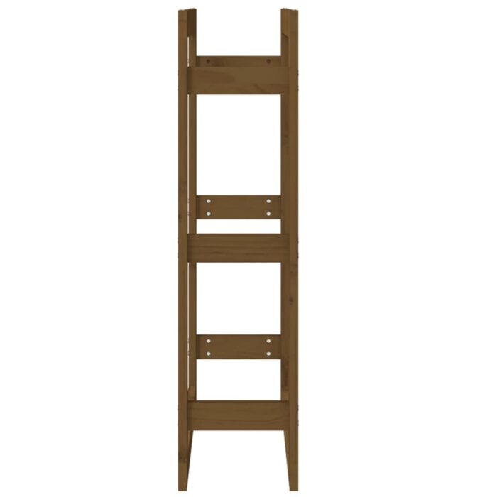Support de bois de chauffage Marron miel 60x25x100 cm Bois pin – Image 4