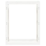 Support pour bois de chauffage Blanc 80x25x100 cm Bois de pin – Image 3