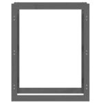 Support pour bois de chauffage Gris 80x25x100 cm Bois de pin – Image 3
