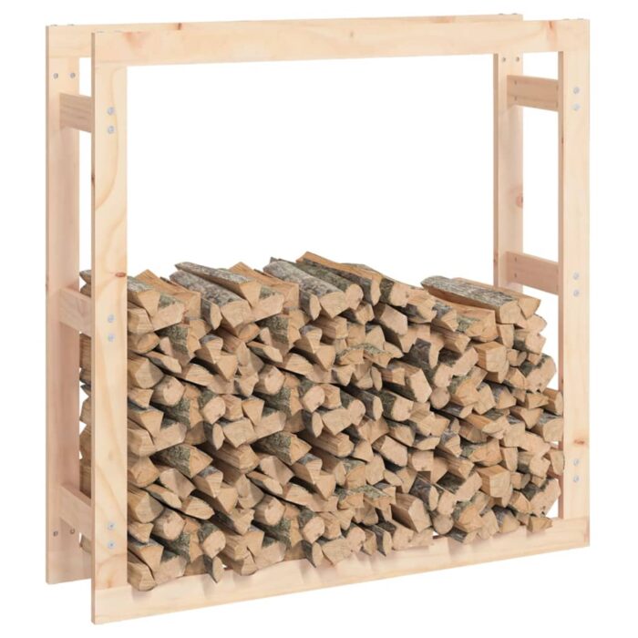 Support pour bois de chauffage 100x25x100 cm Bois de pin – Image 2