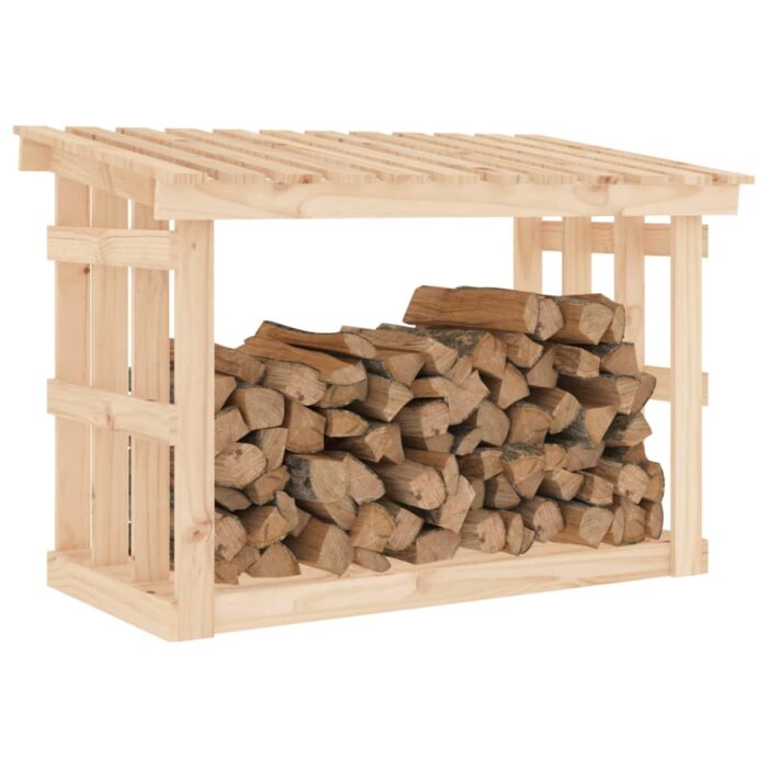 Support pour bois de chauffage 108x64,5x77 cm Bois de pin – Image 2