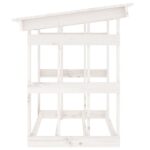 Support pour bois de chauffage Blanc 108x64,5x77 cm Bois de pin – Image 4