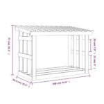 Support pour bois de chauffage Blanc 108x64,5x77 cm Bois de pin – Image 6