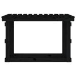 Support pour bois de chauffage Noir 108x64,5x77 cm Bois de pin – Image 3