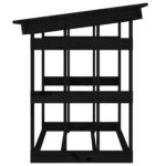 Support pour bois de chauffage Noir 108x64,5x77 cm Bois de pin – Image 4