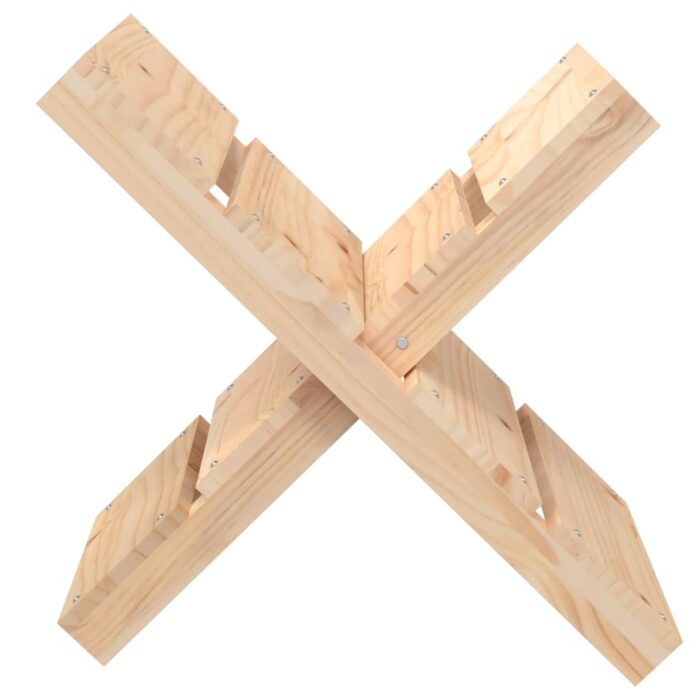 Porte-bûches 47x39,5x48 cm Bois massif de pin – Image 3