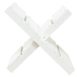 Porte-bûches Blanc 47x39,5x48 cm Bois massif de pin – Image 3