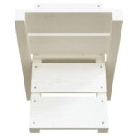 Porte-bûches Blanc 47x39,5x48 cm Bois massif de pin – Image 4