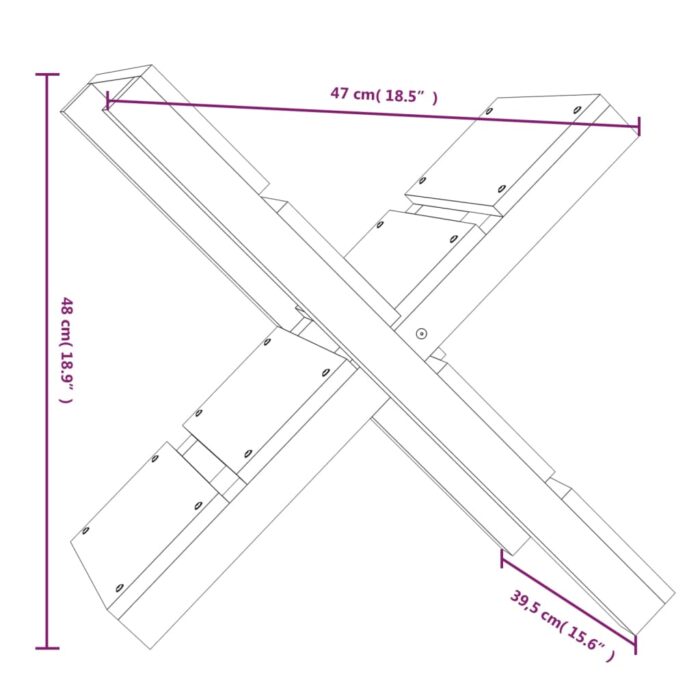Porte-bûches Blanc 47x39,5x48 cm Bois massif de pin – Image 6