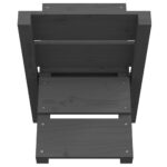 Porte-bûches Gris 47x39,5x48 cm Bois massif de pin – Image 4