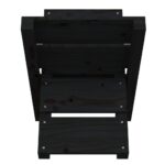 Porte-bûches Noir 47x39,5x48 cm Bois massif de pin – Image 4