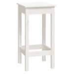 Ensemble de bar 9 pcs Blanc Bois de pin massif – Image 2