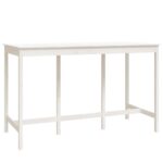 Ensemble de bar 9 pcs Blanc Bois de pin massif – Image 3