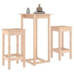 Ensemble de bar 3 pcs Bois de pin massif – Image 2