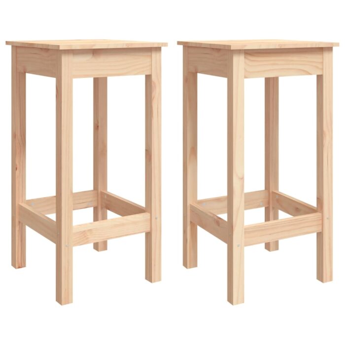 Ensemble de bar 3 pcs Bois de pin massif – Image 3