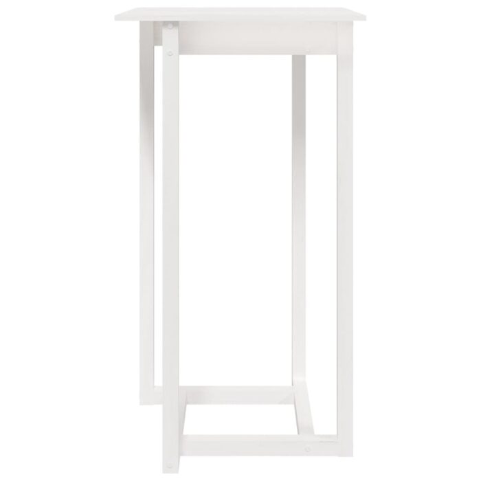 Ensemble de bar 3 pcs Blanc Bois de pin massif – Image 5