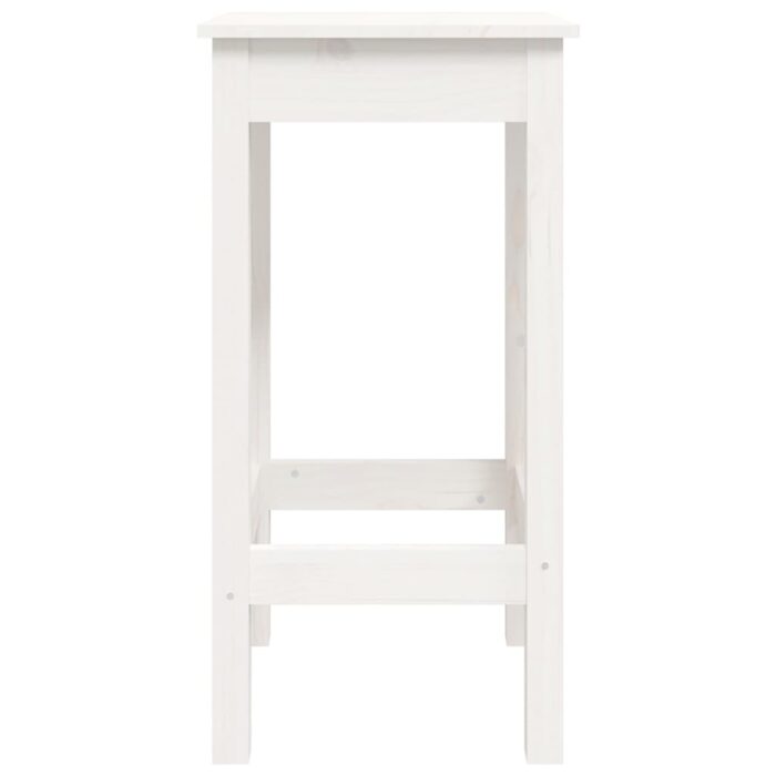 Ensemble de bar 3 pcs Blanc Bois de pin massif – Image 7