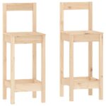Ensemble de bar 3 pcs Bois de pin massif – Image 3