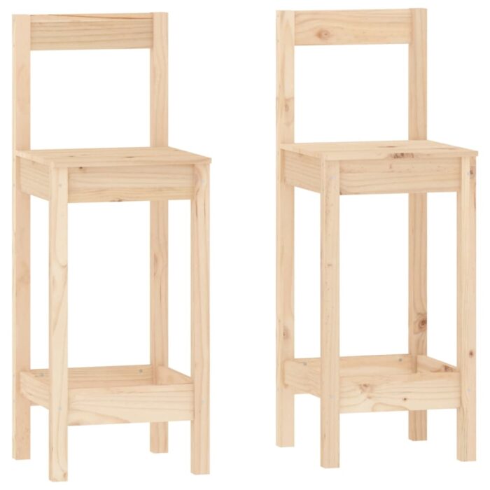 Ensemble de bar 3 pcs Bois de pin massif – Image 3