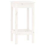 Ensemble de bar 5 pcs Blanc Bois de pin massif – Image 4
